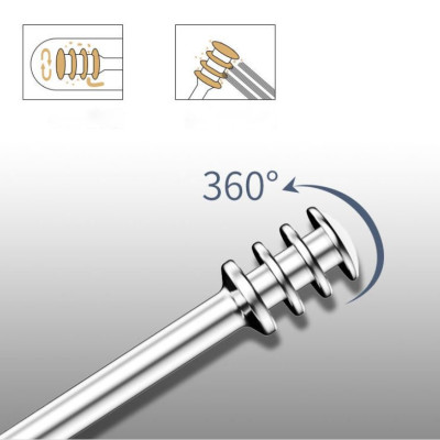 Dụng Cụ Lấy Ráy Tai, Bộ Ngoáy Tai 6 Chiếc KUNBE, Chất Liệu Inox Cao Cấp Giúp Vệ Sinh Tai An Toàn, Chuyên Nghiệp