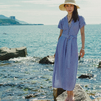Đầm Maxi Linen Tuyền DRE173 thời trang thiết kế Hity