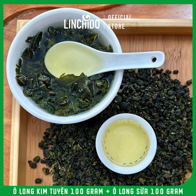 Combo 2 Hộp Trà Ô Long Kim Tuyên Và Ô Long Sữa - Hộp 100Gram