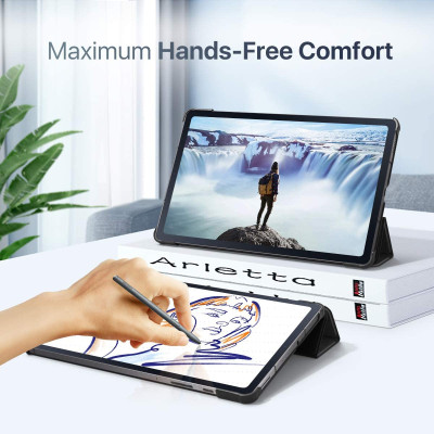 Case bao da chống sốc cho Samsung Galaxy Tab S5e (T720 / T725) 10.5 inch hiệu HOTCASE thiết kế siêu mỏng hỗ trợ Smartsleep, gập nhiều tư thế, mặt da siêu mịn - hàng nhập khẩu