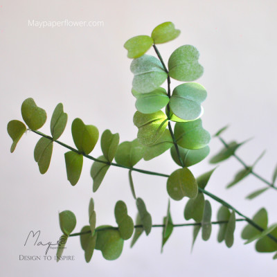 Cành lá KHUYNH DIỆP hoa giấy handmade Maypaperflower - hoa giấy nghệ thuật