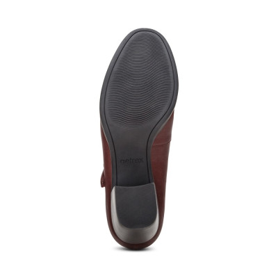 Giày cao gót sức khỏe nữ Aetrex Sara Burgundy - Giày bít gót cao 6p, đế đệm giảm đau chân