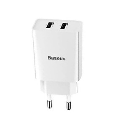 Dock sạc nhanh Baseus 10.5W vỏ nhựa PC cao cấp Dual USB an toàn tuyệt đối cho thiết bị sạc ( 2 màu ) - Hàng chính hãng