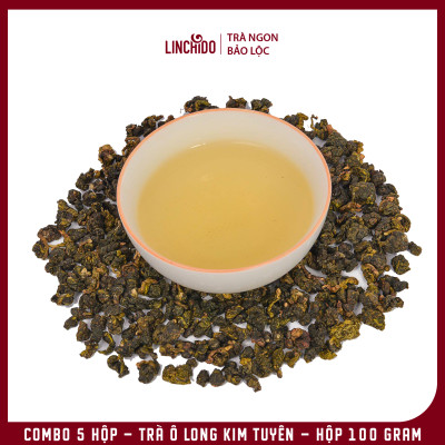 Combo 5 Hộp - Trà Ô Long Kim Tuyên - Hộp 100 Gram