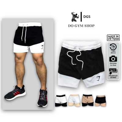 Quần short tập gym nam DOGYMSHOP chất thun nỉ da cá khô thoáng thoải mái QGQL8