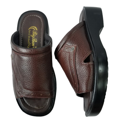 Dép Nam Quai Ngang BIGGBEN Da Bò Thật Cao 4 Phân DN342