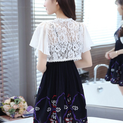 Áo khoác ren tà ngắn 06 C107