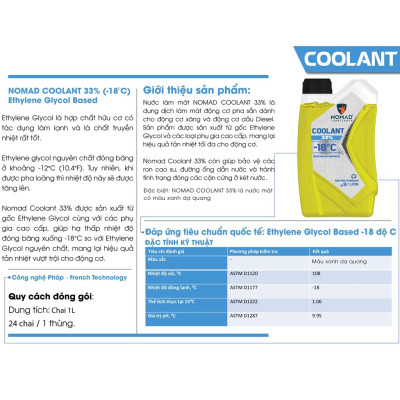 Combo 3 Nhớt Tổng Hợp Toàn Phần NOMAD 1L-1.1L-1.3L 5W40 TẶNG Nước Làm Mát Động Cơ Xe Máy NOMAD 1L Xạnh Dạ Quang, Hàng Nhập Khẩu Chính Hãng