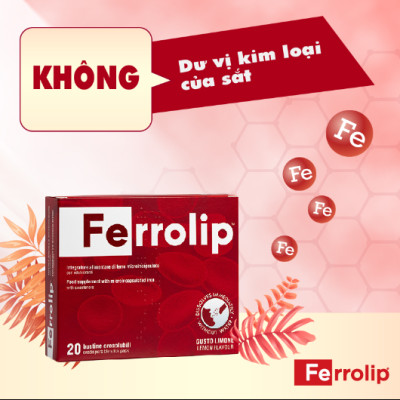 Combo 2 hộp Sắt Ferrolip cho bà bầu và người thiếu máu