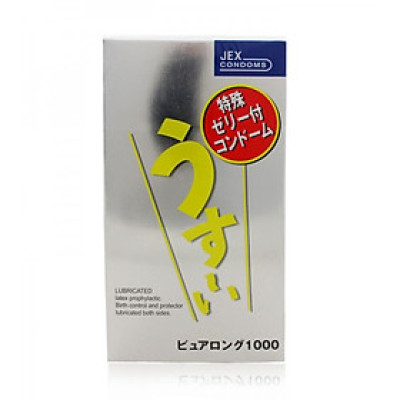 Bao Cao Su Nhật Bản Chống Xuất Tinh Sớm Jex Usui Pure Long (Hộp 12c) - Gai Gân Tăng KHoái Cảm - Che Tên Sản Phẩm - SHOP THIÊN THAI
