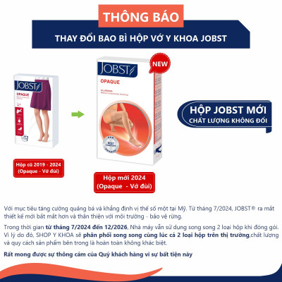 [Da nhạy cảm] Vớ y khoa đùi silicone JOBST Opaque Sensitive - Mỏng,màu da,kín ngón, 20-30mmHg,giãn tĩnh mạch