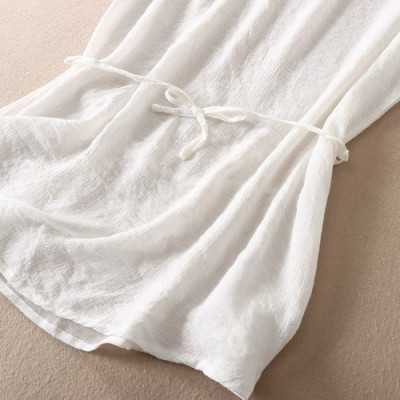 Áo kiểu nữ sát nách, chất liệu đũi mềm mát kèm dây thắt eo cá tính Haint Boutique Ale06