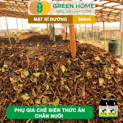 Mật Rỉ Đường GreenHome, Hải An Khang, Chai 500ml, Phân Bón Hữu Cơ, Ủ Rác, Ủ Phân, Nuôi Cấy Vi Sinh