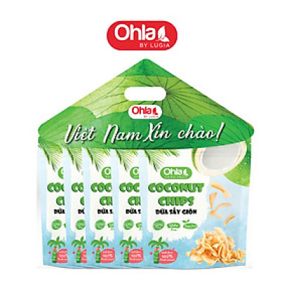 Combo siêu hời 2: 5 túi dừa sấy giòn 50g