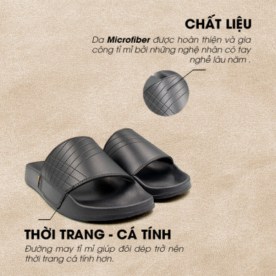 Tomoyo Dép Quai Ngang Da Microfiber Siêu Nhẹ TMD31401