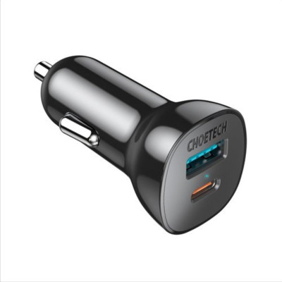 Tẩu sạc Choetech TC0005 nhanh trên ô tô 38W 2 cổng USB A+ Type C (Hàng chính hãng)