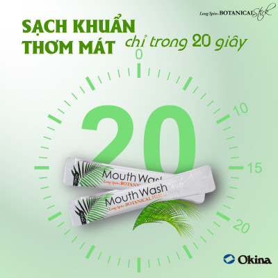 Nước súc miệng dạng thanh LONG SPIN BOTANICAL Nhật Bản hương Thảo Mộc – Combo 10 thanh x 10ml