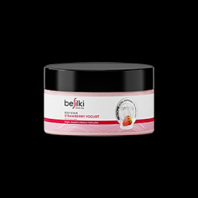 Tẩy da chết Body Sữa Chua Dâu Tây AHA BHA BESILKI 3in1 sáng mịn, ngừa mụn 170ml, 280ml