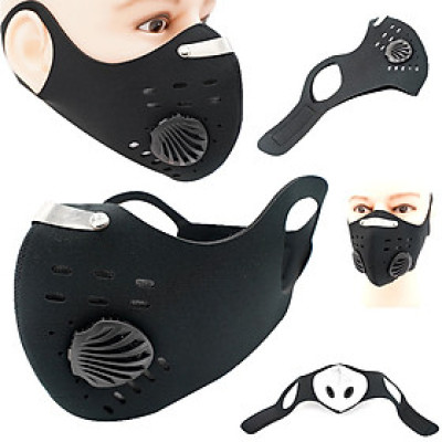Khẩu Trang Thể Thao 2 Van Lớp Lọc Than Hoạt Tính Đa Năng Ngăn Bụi Đi Phượt Nam Nữ Unisex Legaxi