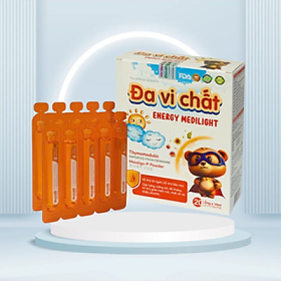 Ống uống Đa vi chất Energy Medilight, hộp 20 ống x 10ml, bổ sung vitamin , tăng cường sức đề kháng cho trẻ