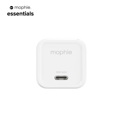 Sạc mophie Essential 33W USB-C GaN dành cho iPhone/SamSung/Android/Tablet, 1 đổi 1 - Hàng chính hãng