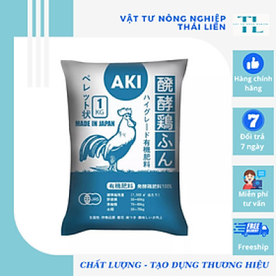 [Túi 1kg] Phân Gà Nhật AKI ĐGT Viên Nén Hữu Cơ Tan Chậm