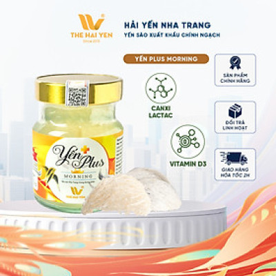 Yến hũ dinh dưỡng Morning - Yến Plus 25% TheHaiYen Hộp 1 Hũ