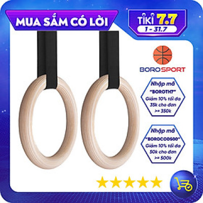 Vòng Treo Gỗ Tập Gym Gymnastic Rings Cleacco
