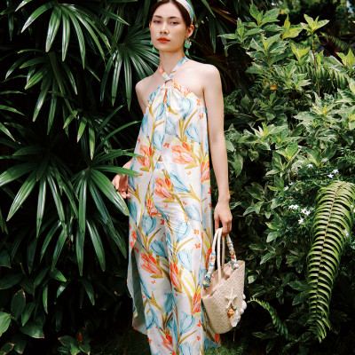 Đầm Bộ Cổ Yếm Tulips DRE230 thời trang thiết kế Hity