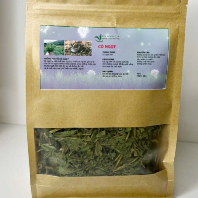 Trà cỏ ngọt - Dùng thích hợp cho người tiểu đường -  Cỏ ngọt sấy khô thơm và sạch - Gói 100g