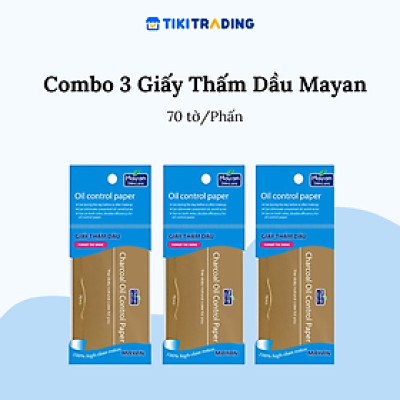 Combo 3 Giấy Thấm Dầu Mayan (70 Tờ Phấn)