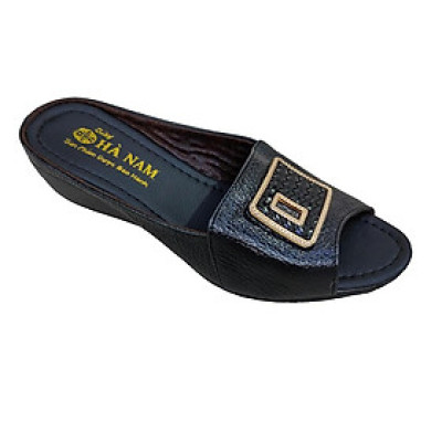 Dép Nữ Quai Ngang Đế Xuồng HÀ NAM Da Bò Thật Cao Cấp DNU2139