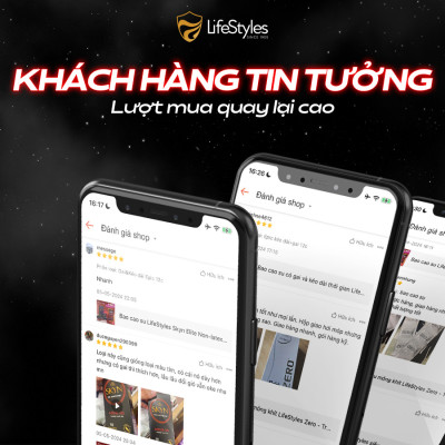 Bao cao su LifeStyles Classic thiết kế mỏng ôm sát nhiều gel 12 bao