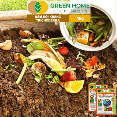 Men Vi Sinh Nấm Trichoderma Greenhome, Bao 1kg, Ủ Phân Hữu Cơ, Ủ Rác,Khử Mùi, Cải Tạo Đất