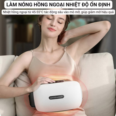 Đai Massage Bụng Hỗ Trợ tan Mỡ Bụng, Xoa Bóp Cùng Lúc Làm Nóng, Mát Xa Cổ Vai Lưng Đùi  Megou TY-308 BH 1 Năm - Podi92