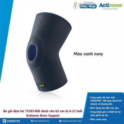 Bó gối đệm hở 75585-KID dành cho trẻ em từ 6-12 tuổi Actimove Knee Support