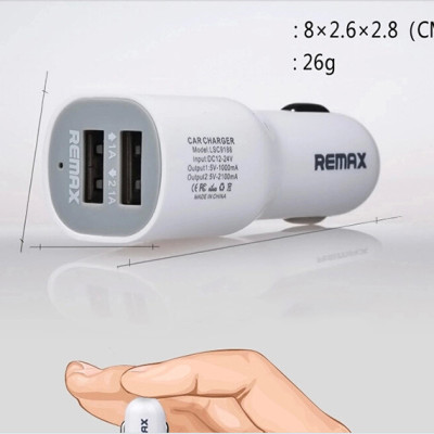 Tẩu Sạc Xe Hơi Remax 2 Cổng Usb - Hàng Nhập Khẩu