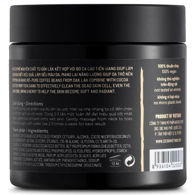 Combo Cà phê đắk lắk Tẩy da chết Body cocoon 200ml + Tẩy da chết Mặt cocoon 150ml
