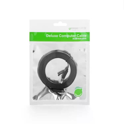 Ugreen UG50173NW102TK 1M màu Đen Cáp mạng LAN CAT6 dây dẹt - HÀNG CHÍNH HÃNG