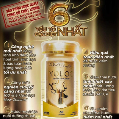 Nhau thai hưu YOLOC lọ 60 viên