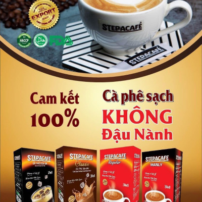 STEPPACAFE-Cà phê đen đá truyền thống (Hộp 10 gói x 16g)