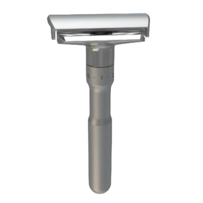 Dao cạo râu truyền thống có hộp kèm lưỡi lam 2000SA - Dao cạo không gỉ 6 cấp chỉnh độ bén