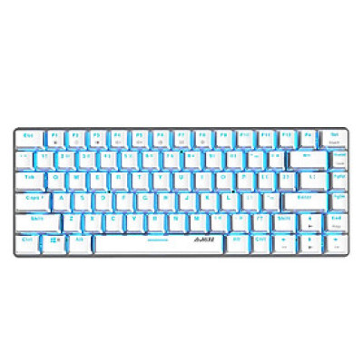 Bàn phím cơ Ajazz AK33 82 Phím BT & chế độ kép có dây USB Đèn nền đơn sắc phù hợp với văn phòng chơi game - Màu trắng (đỏ)