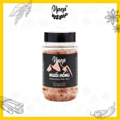 Muối Hồng Himalaya Nguyên Hạt Vipep Hũ Nhựa 250g - Gia vị Vipep