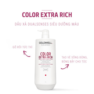 Dầu Xả Giữ Màu Tóc Nhuộm Goldwell Color Extra Rich – Dưỡng Tóc Mềm Mượt, Lâu Phai
