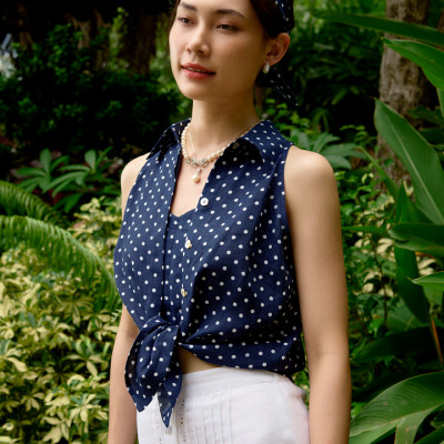 Áo Sơ Mi Halter Linen Hải Tinh TOP159 thời trang thiết kế Hity