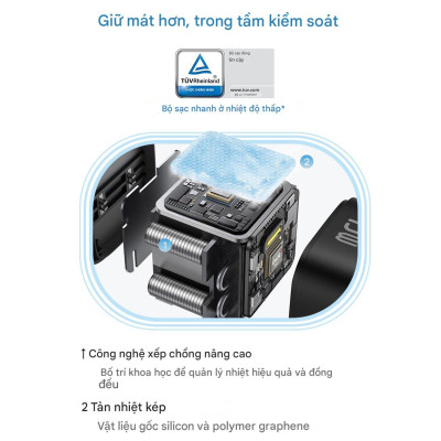 Củ sạc nhanh 1 Cổng PD 45W Baseus PicoGo GaN Fast Charger - Hàng chính hãng