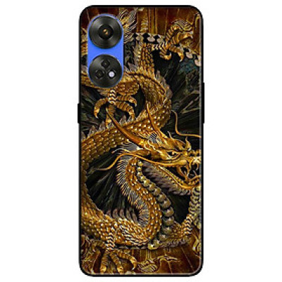 Ốp lưng dành cho Oppo Reno 8T 4G - Reno 8T 5G - Reno 10 5G - Reno 10 Pro 5G - Rồng Nền Đen - Hàng Chính Hãng
