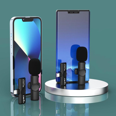 HXSJ F18 2.4G Wireless Microphone Up to 20m Transmission Distance Plug and Play for Live Streaming Vlog Shooting