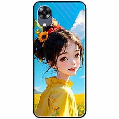 Ốp lưng cho Oppo A15 - A15S - A17 - A17K - A57 4G - A94 5G - A95 5G - Thiếu Nữ Xinh Áo Vàng - Hàng Chính Hãng